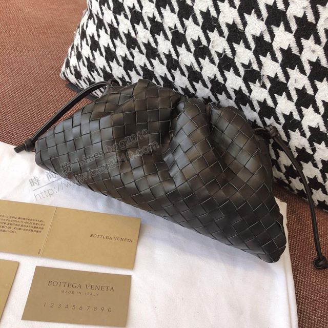 Bottega Veneta女包 98059 寶緹嘉胎牛皮黑色編織女包 BV雲朵包 水桶包腰包  gxz1059